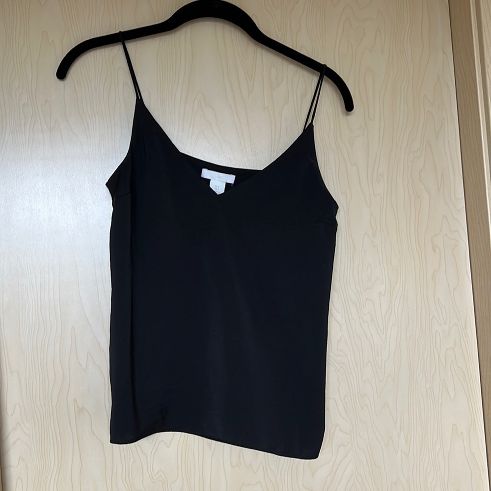 Silky H&M Black Spaghetti Strap Blouse 2 *